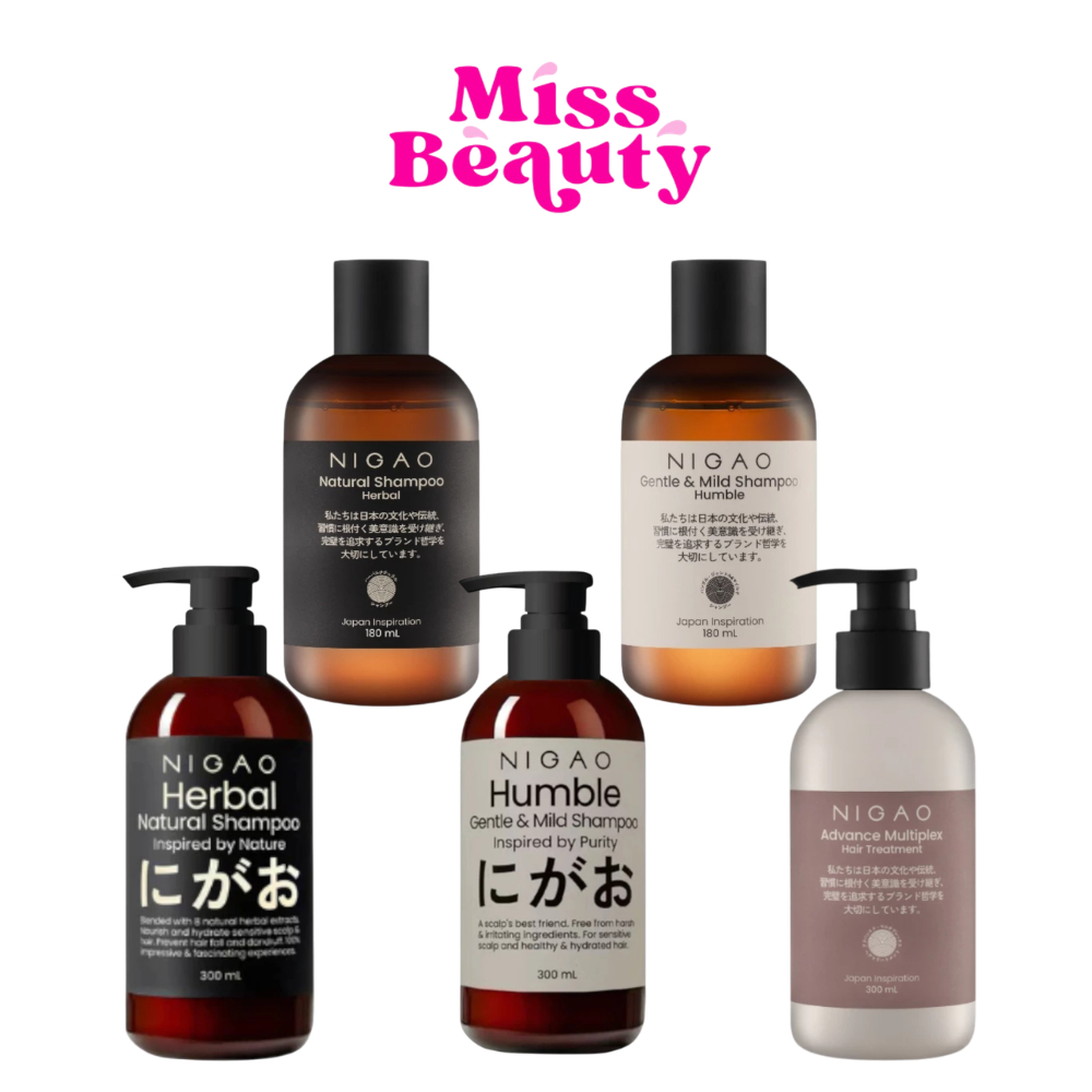 (แชมพูบำรุงเส้นผม) NIGAO Hair Shampoo / Treatment นิกาโอะ แชมพู / ทรีทเม้นท์ บำรุงผม อ่อนโยน ผมนุ่ม 180/300 มล.