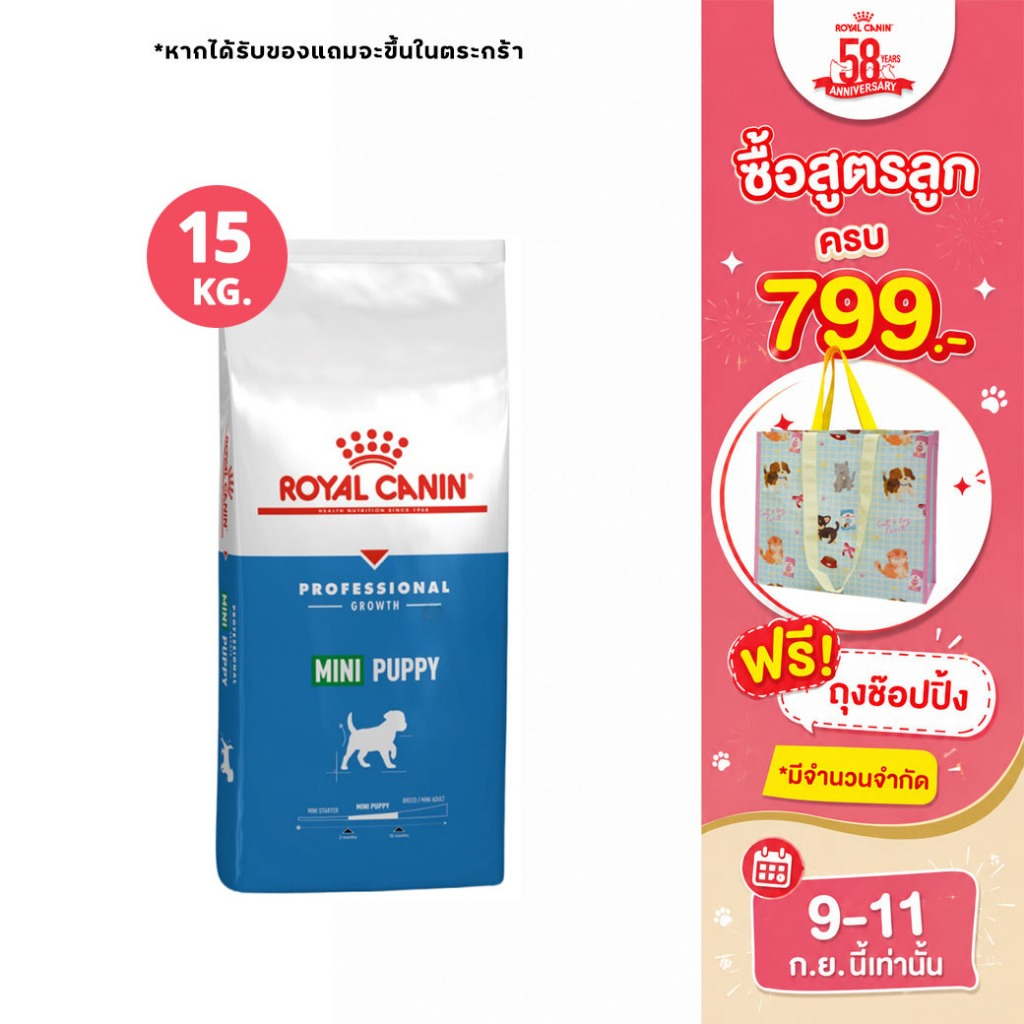 [EXP5/2027] Royal canin Mini puppy 15 KG อาหารลูกสุนัขพันธุ์เล็ก