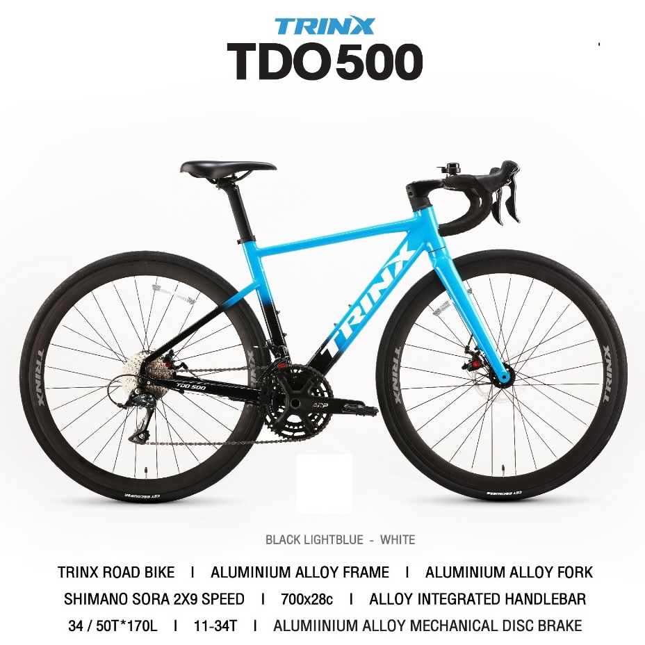 TRINX TDO500 จักรยานเสือหมอบ เฟรมอลูมิเนียม Shimano Sora 2x9 speed