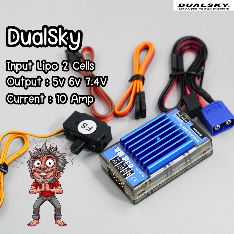 DualSky BEC input  Lipo 2 Cells  Output 5-6-7.4V Current 10Amp