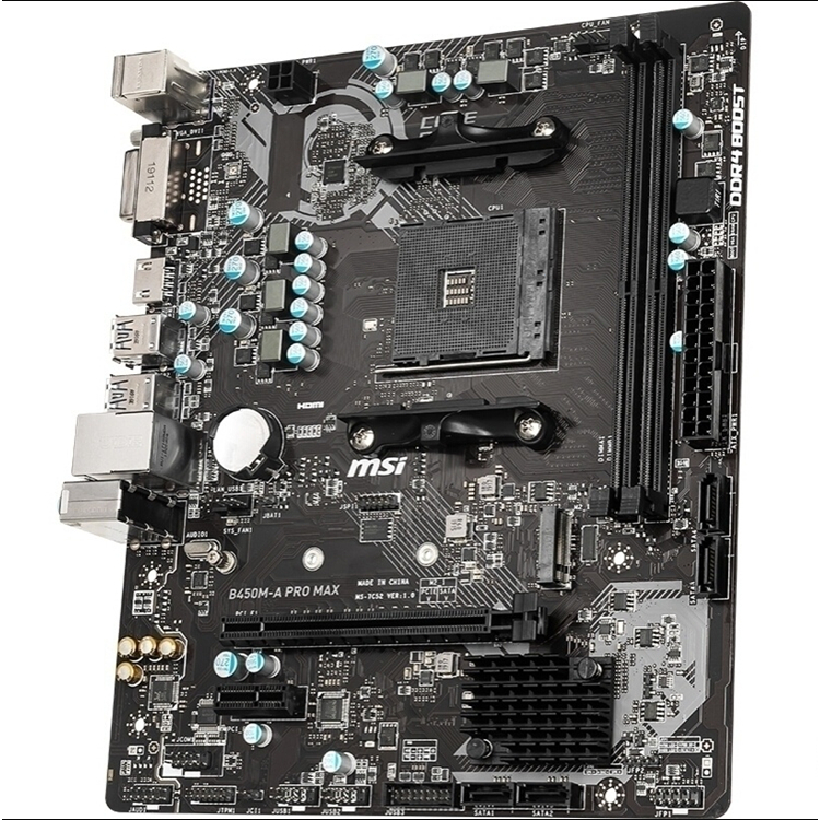 MSI B450M-A PRO MAX คอมพิวเตอร์ เมนบอร์ด Mainboards AM4 DDR4 เมนบอร์ดมือสอง
