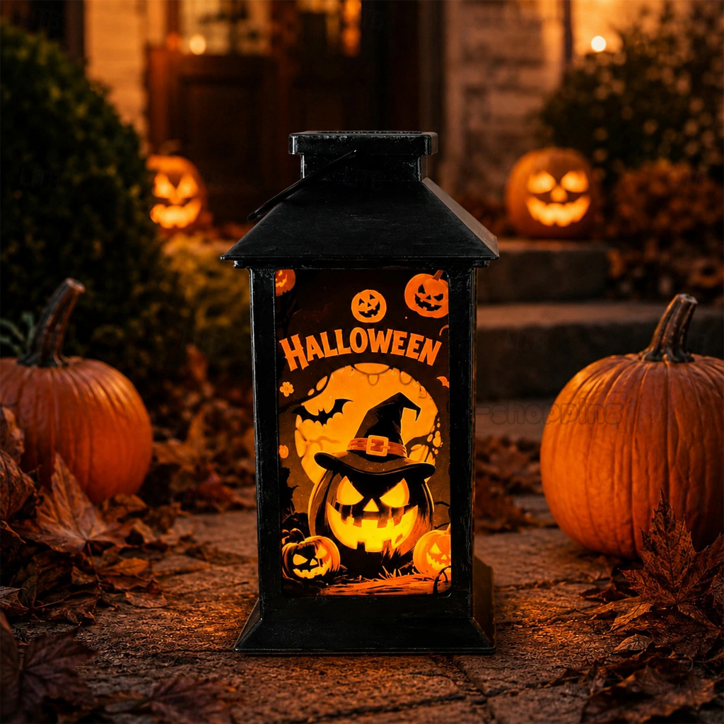 ไฟเทียน HALLOWEEN ไฟกระพริบ โคมไฟพลังงานแสงอาทิตย์โซล่าเซลล์  Solar light 1 LED โคมไฟตกแต่งบ้าน