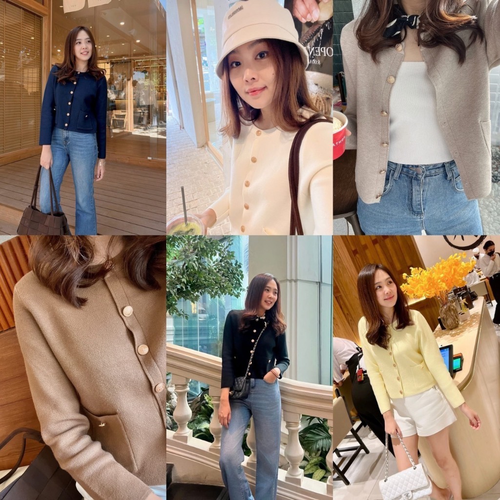 Hydepark knit top เสื้อ cardigan ทอนุ่มเนียนเรียบ ขึ้นทรงสวย ใส่เดี่ยวใส่คลุมก็เก๋