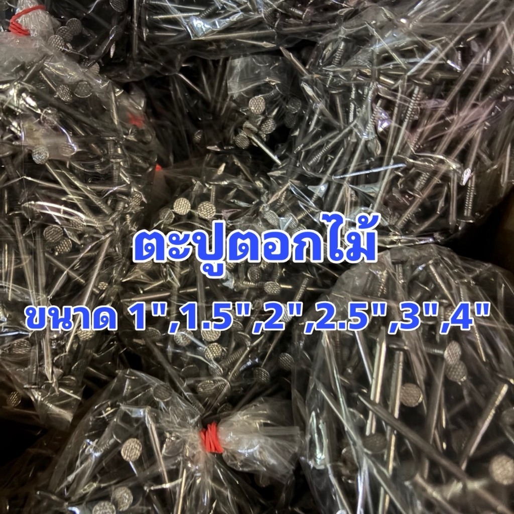 ตะปูตอกไม้ขนาด แบ่งขายทุกขนาด ถุง 0.5 - 1 กิโลกรัม