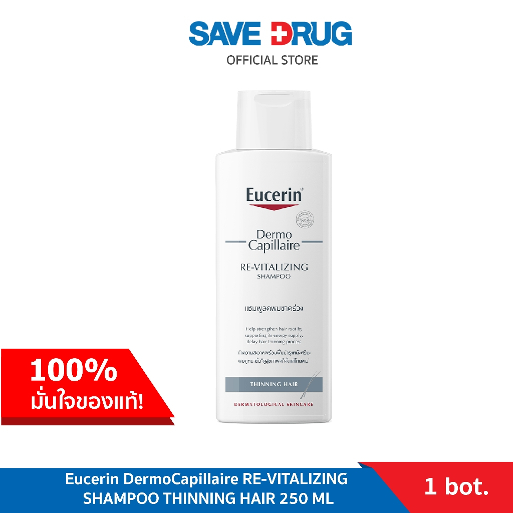 EUCERIN DEMOCAPILLAIRE RE-VITALIZING SHAMPOO THINNING HAIR 250ML.