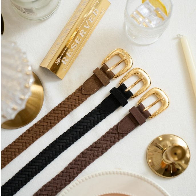 PEROTA “Woven Leather Belt” มาพร้อมกล่อง