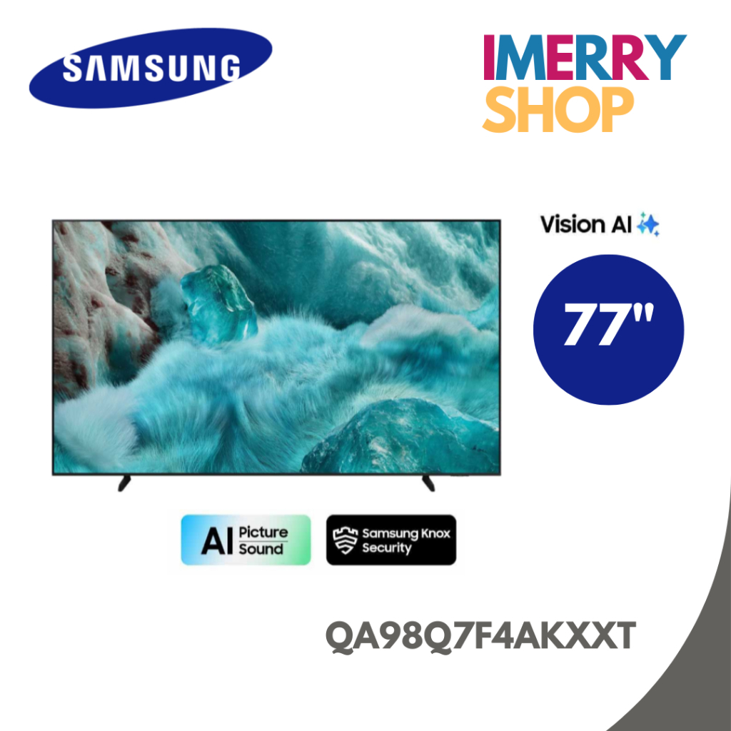 SAMSUNG QLED 4K Vision AI Smart TV รุ่น QA98Q7F4AKXXT Series Q7F ขนาด 98 นิ้ว QA98Q7F4AKXXT