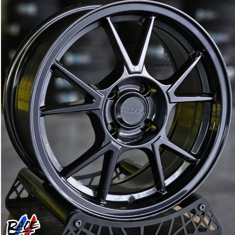 ล้อแม็ก TC005 ขอบ 15 กว้าง 7 ET35 4H100 สีดำเงา (ราคาต่อ1วง) สเปกตรงรุ่น Eco Car / รถเก๋ง 4 รู มีบริ