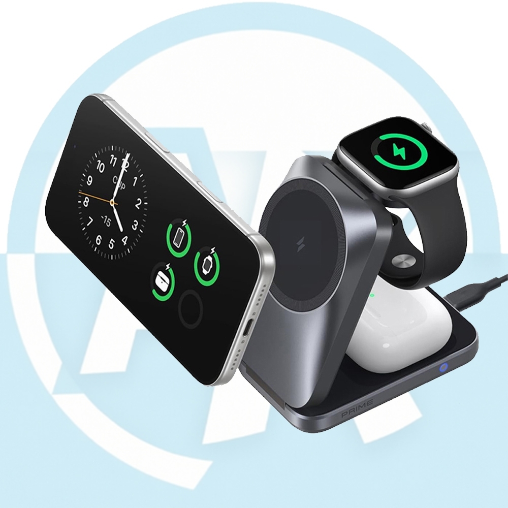 Anker 25W ไร้สายชาร์จเร็วสามพับอากาศเย็นชาร์จแบบไร้สาย