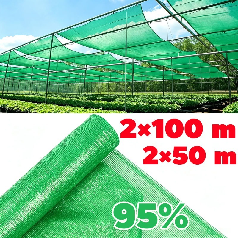 พร้อมส่งจัดส่งเร็ว สแลนกันแดด 100% สีเขียว (2mX50/100m) 95% โรงเรือน โรงรถนียวทนทาน