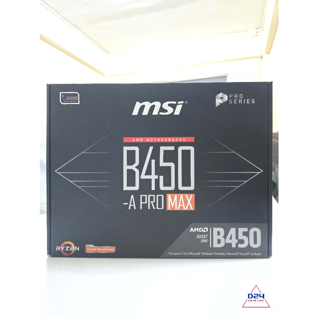 MAINBOARD (เมนบอร์ด) MSI B450 A PRO MAX (DDR4) (SOCKET AM4)