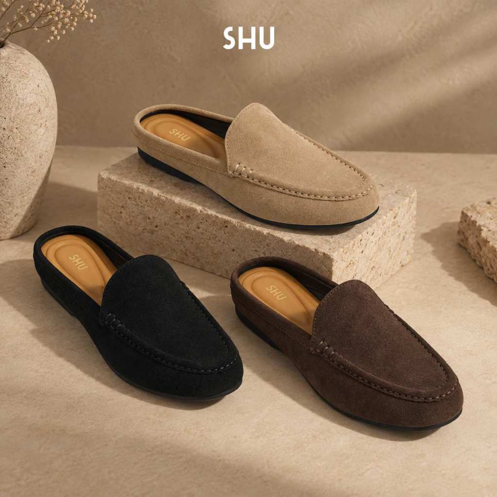SHU SUEDE SERIES COMFORT LOAFER MULE