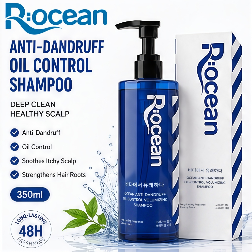 ROCEAN แชมพูสระผม 350ml ลดรังแค ควบคุมความมัน ผมฟู หอมติดทน สมุนไพร ซาลิไซลิก