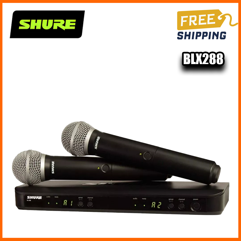 Shure BLX288/PG58/SM 58/BETA58A ระบบไมโครโฟนไร้สาย UHF