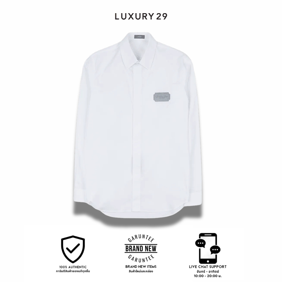 เสื้อเชิ้ต Dior Couture Shirt White Cotton Poplin (พร้อมส่ง)