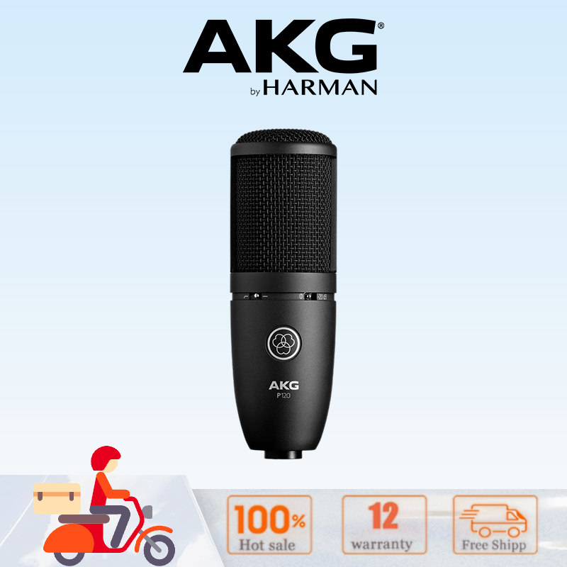 Akg P120 ไมโครโฟนคอนเดนเซอร์ไดอะแฟรมขนาด 2/3 นิ้วสําหรับเสียงร้องและเครื่องมือที่ชัดเจน