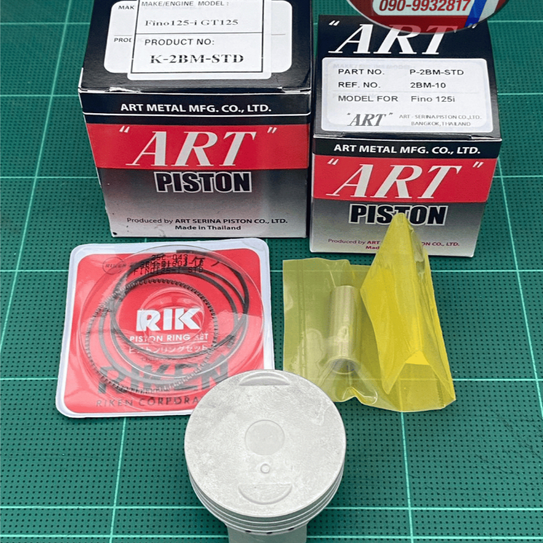 ลูกสูบ FINO125 i / GT125 ลูกสูบชุด ลูกสูบแหวนชุด  FINO 125 i / GT 125 ยี่ห้อ ART มีแหวน+กิ๊บล็อค+สลั