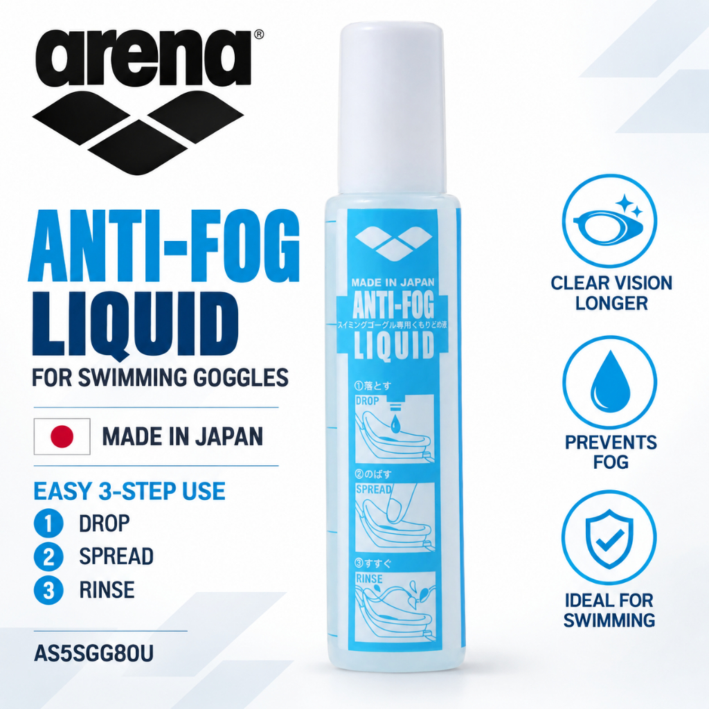 arena น้ำยากันฝ้าสำหรับแว่นว่ายน้ำ Anti-Fog AS5SGG80U White Free Size