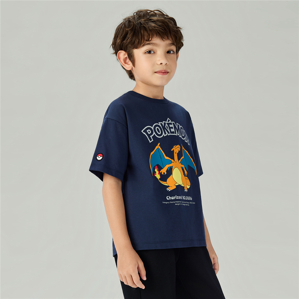 GIORDANO تيشيرت أطفال سورونا مطبوع Pokémon — صورة 3