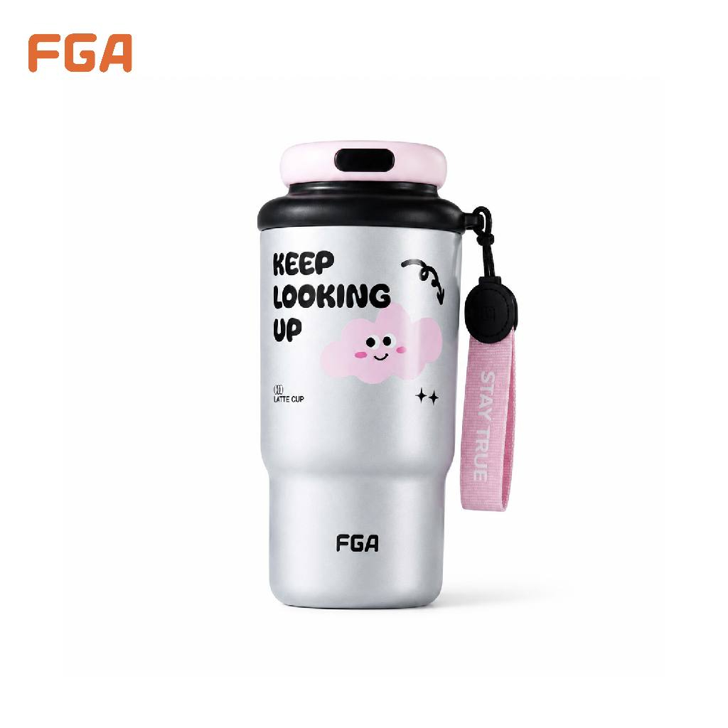 FGA แก้วน้ำเก็บอุณหภูมิ 460ml เก็บร้อน 12 ชม. เก็บเย็น 24 ชม. สแตนเลส 316L แก้วน้ำพกพามีหูหิ้ว Thermal Cup