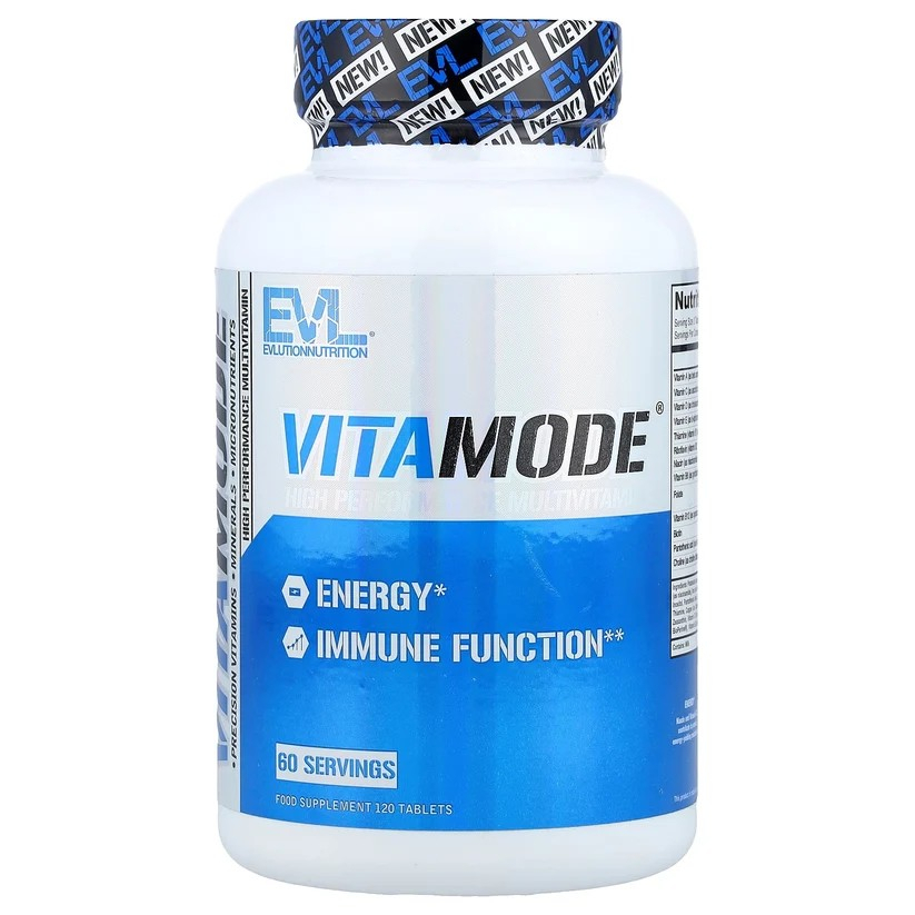 EVLution Nutrition, VitaMode, a high-performance multivitamin, contains 120 tablets. (No.463)