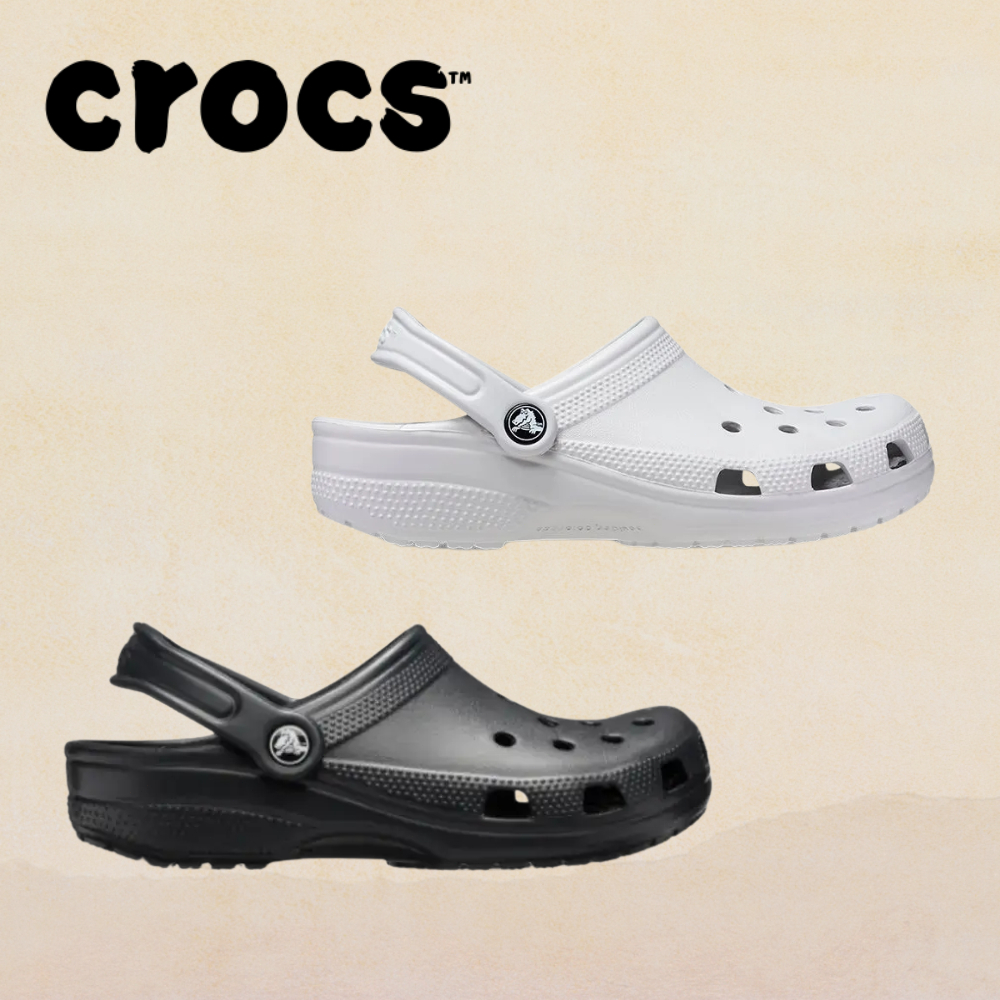 CROCS Classic Hole Hole รองเท้าสำหรับผู้ใหญ่ Unisex น้ำหนักเบาและสะดวกสบายระบายอากาศและทนทานสวมใส่สบายสบายสบายทุกวันสบาย