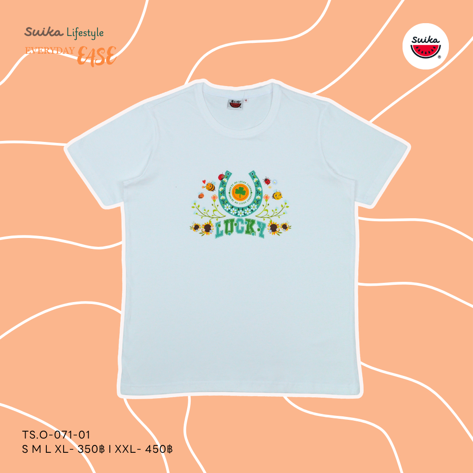 เสื้อแตงโม (SUIKA) - เสื้อแตงโม คอกลม แขนสั้นลายพิมพ์ ( TS.O-069 070 071 072 073 ) — صورة 4