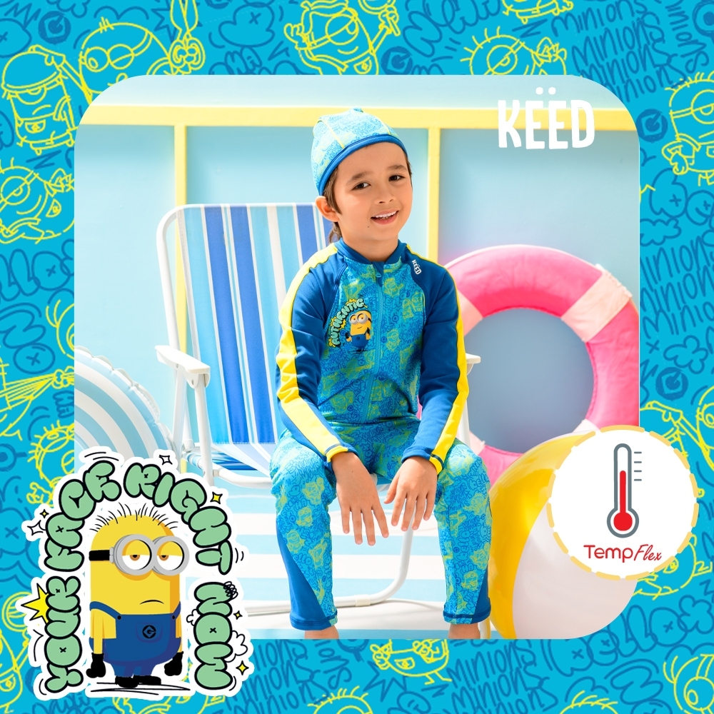 KEED × Minions بدلة سباحة أولاد TempFlex — صورة 3