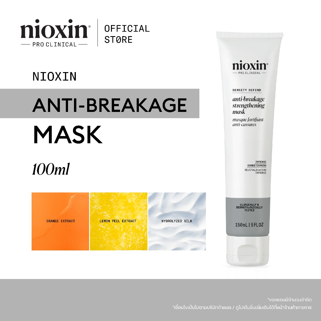 NIOXIN Anti-Breakage Mask มาส์กผมสูตรลดขาดร่วงซ้ำ 150ml (ไนอ๊อกซิน ฟื้นเส้นผมแข็งแรง ลื่นสวยไม่พันกัน)