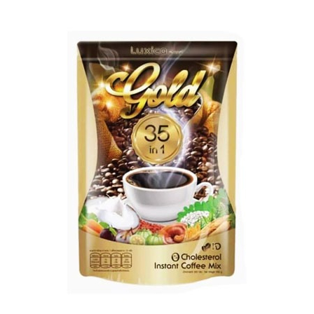 LUXICA GOLD COFFEE กาแฟลูซิก้า กาแฟสำเร็จรูปชนิดผงสูตรสมุนไพร 35 In 1 บรรจุ 15 ซอง (7161)