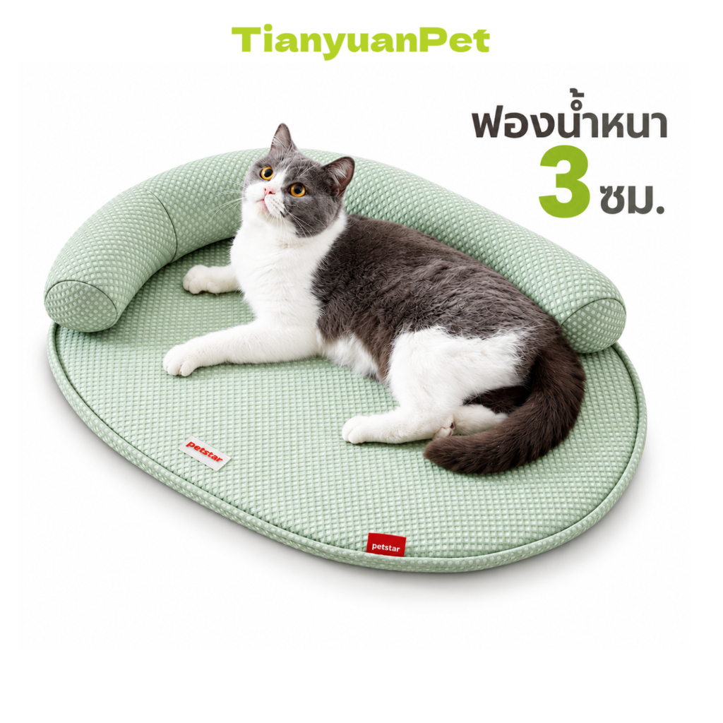 ที่นอนแมว ที่นอนสุนัข Bolster Pet Bed เบาะนอนสัตว์เลี้ยง มีหมอนพิงรอบด้าน ขอบหนานุ่ม รองรับตัว นุ่มสบาย