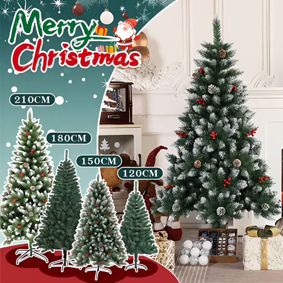 🎄จัดส่งเร็วจากไทย🎄ต้นคริสต์มาสใหญ่ ขนาด150/180/210CM คุณภาพสูงสุดPVC ตกแต่งต้นคริสต์มาส ต้นไม้ตกแต่งบ้าน Christmas tree