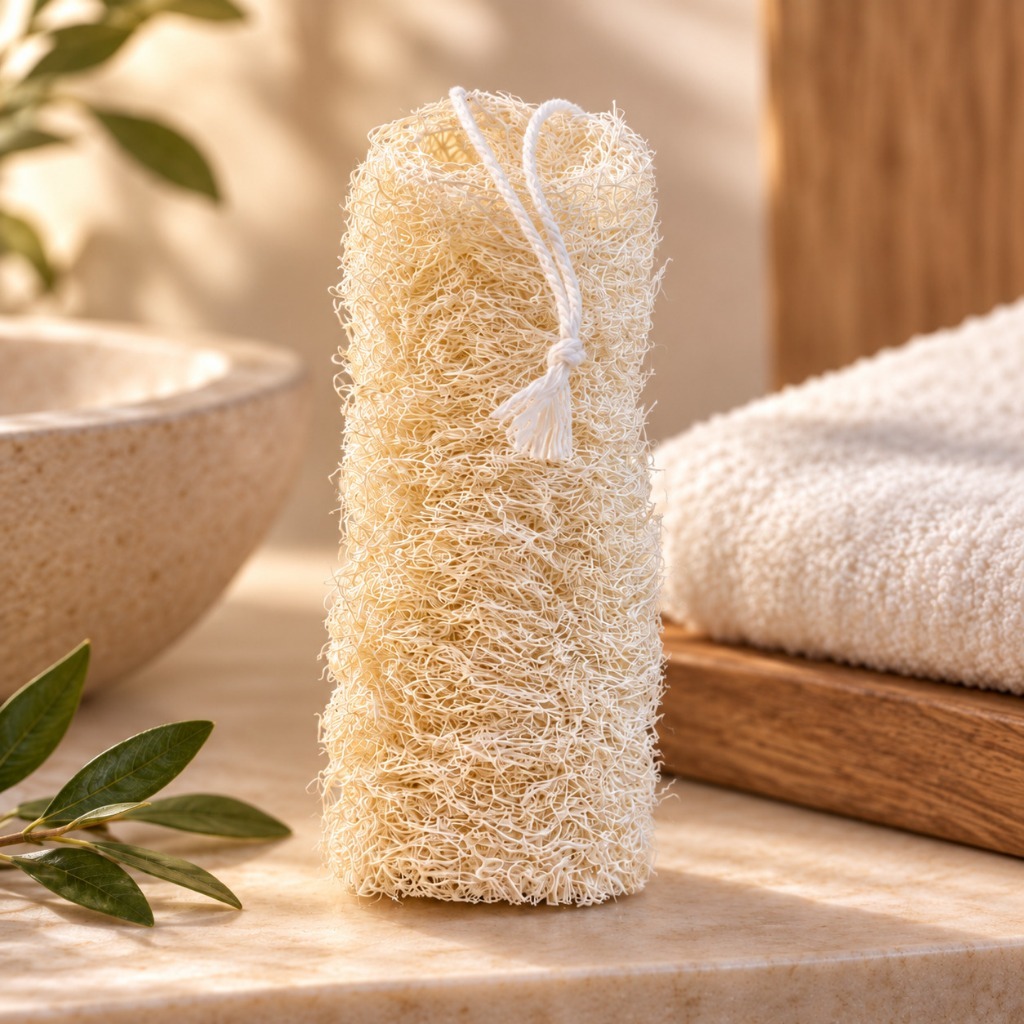 ใยบวบท่อน 6 นิ้ว ร้อยเชือกเล็ก ใยบวบ ขัดตัว ขัดผิว ใยบวบไทย Luffa Thai (เลือกจำนวนชิ้นได้)