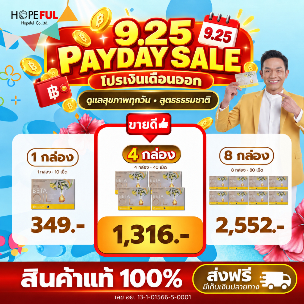 9.9 BETA OIL เบต้าออยล์ อาหารเสริม 10 แคปซูล น้ำมันรำข้าว คาโนล่า มะกอก ไฟโตสเตอรอล ลดคอเลสเตอรอล ดูแลไขมันในเลือด หัวใจ