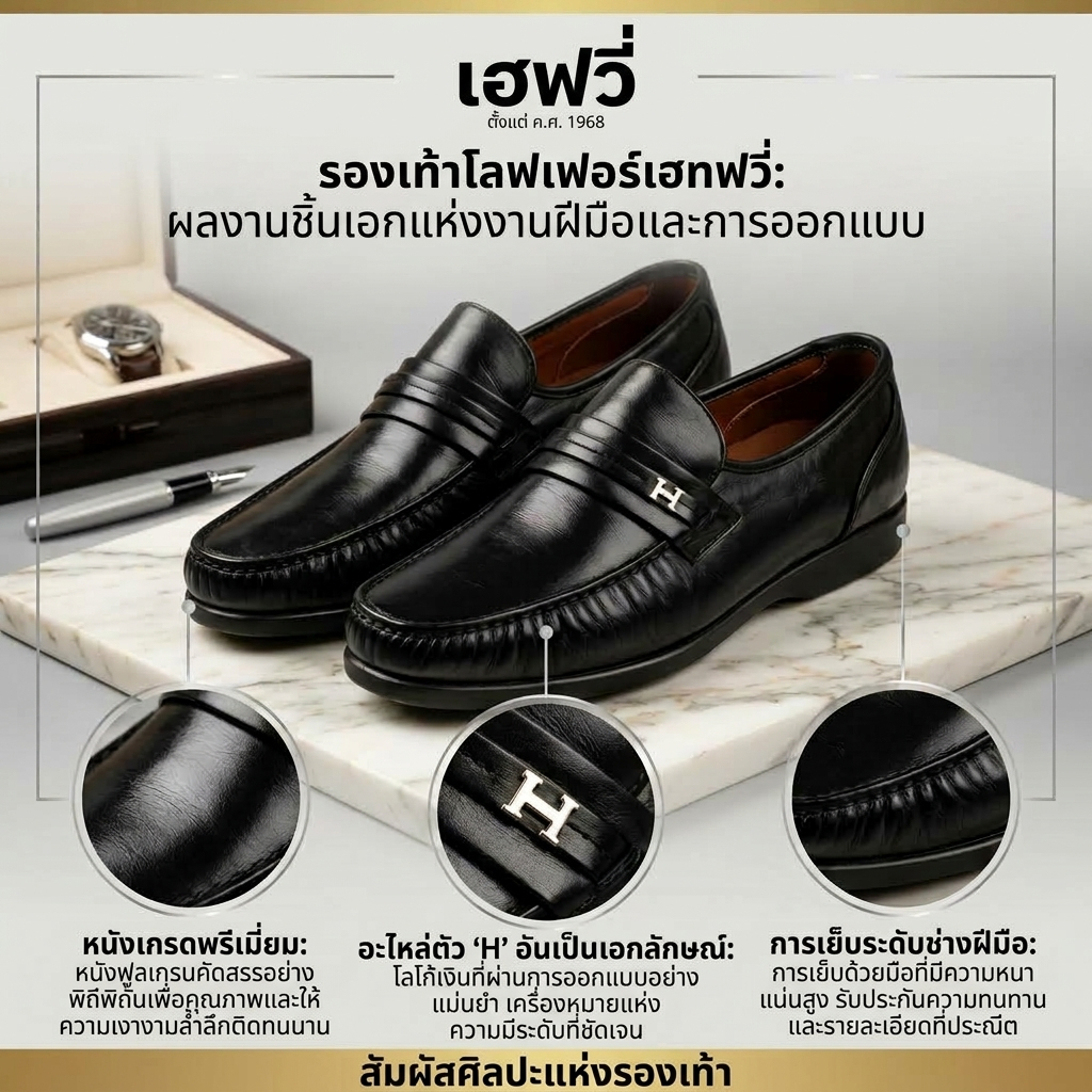 Heavy Shoes حذاء جلد رجالي سهل الارتداء VB8159 — أسود — صورة 6