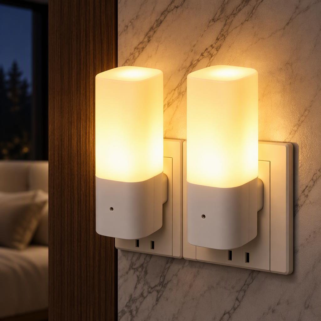 CARDINAL ซื้อ 1 แถม 1 โคมไฟกลางคืนเซ็นเซอร์แสงอัตโนมัติ ไฟห้องนอน LED แสงอุ่น 3000K ทรงกระบอกสีขาว