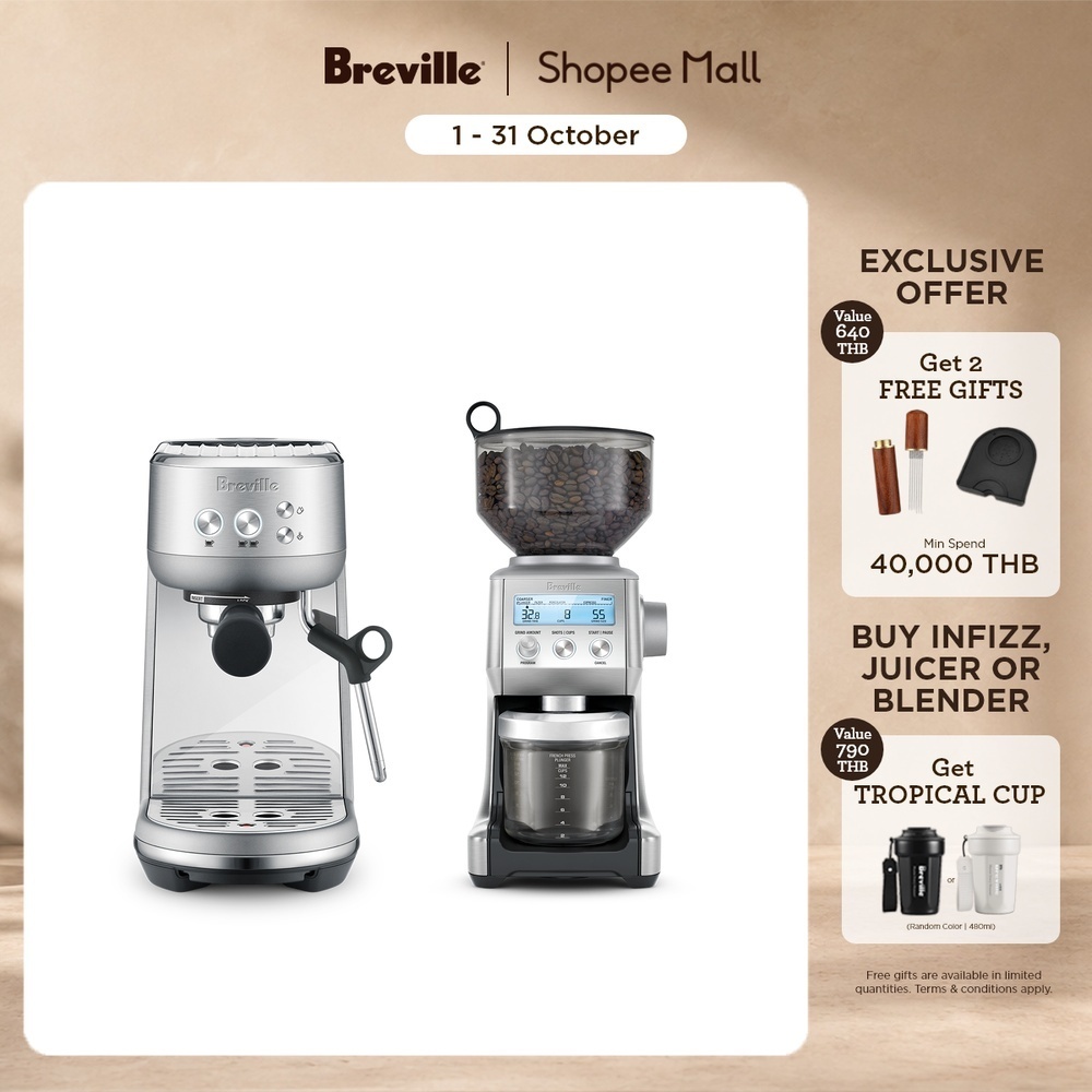 [SET] Breville The Bambino Coffee Machine เครื่องชงกาแฟ BES450 + The Smart Grinder เครื่องบดเมล็ดกาแฟ BCG820