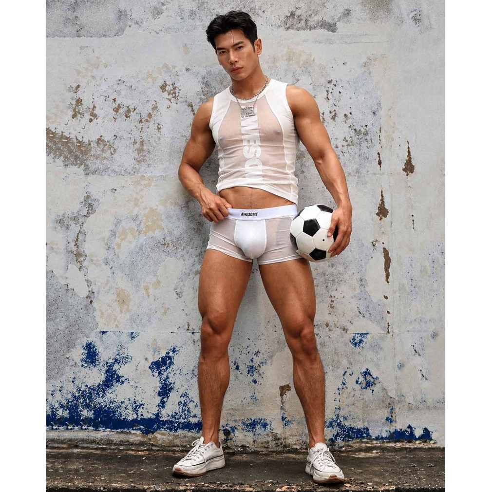 SLT18 เสื้อกล้ามผู้ชายทรง Slim Fit ดีไซน์สปอร์ตโมเดิร์น AWESOME SPORT® — صورة 4