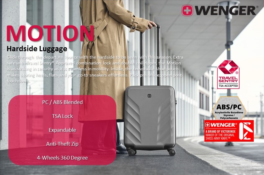 WENGER Motion Hardside Luggage Hard Shell Suitcase