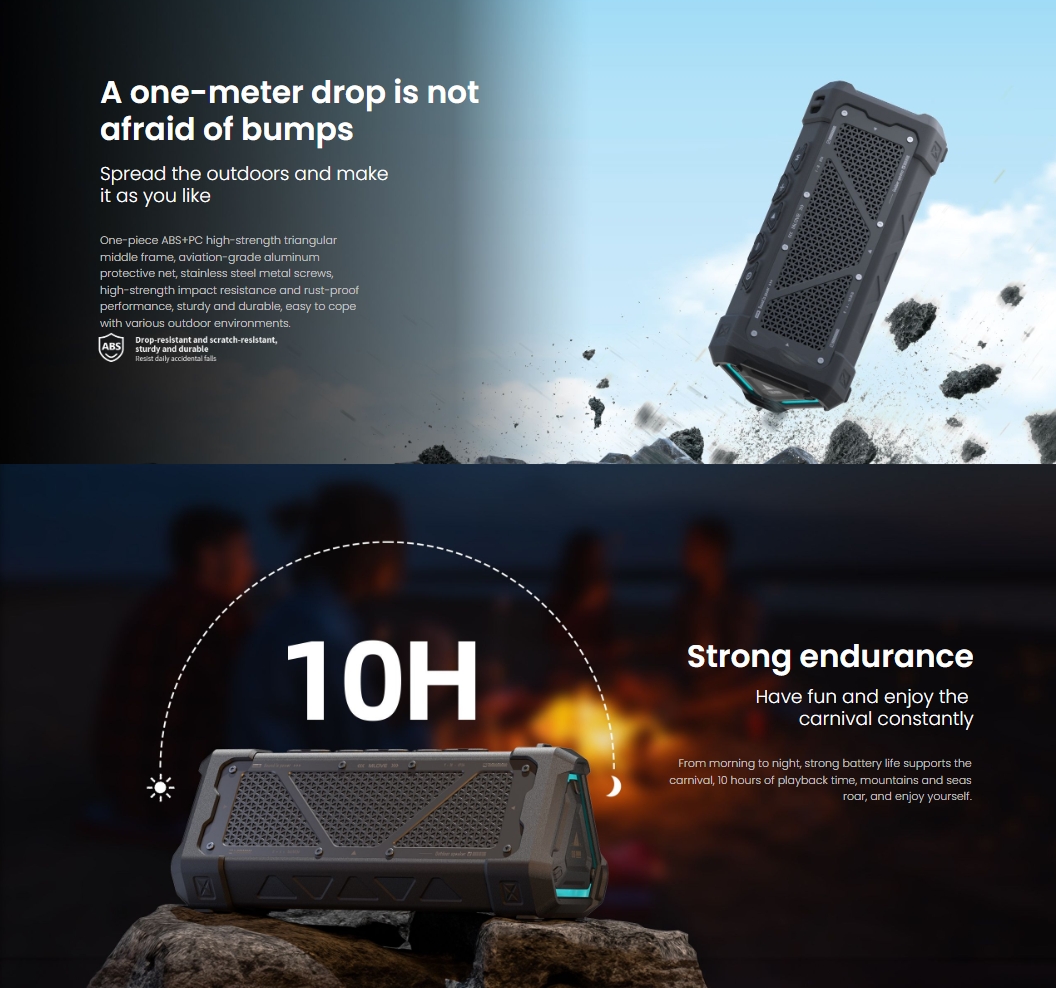 MLOVE ลำโพงบลูทูธพกพา รุ่น P3 | เสียงชัดคุณภาพ Bluetooth Codec AAC กันน้ำ IPX65 ประกันศูนย์ไทย 1ปี - รายละเอียดสินค้า 6