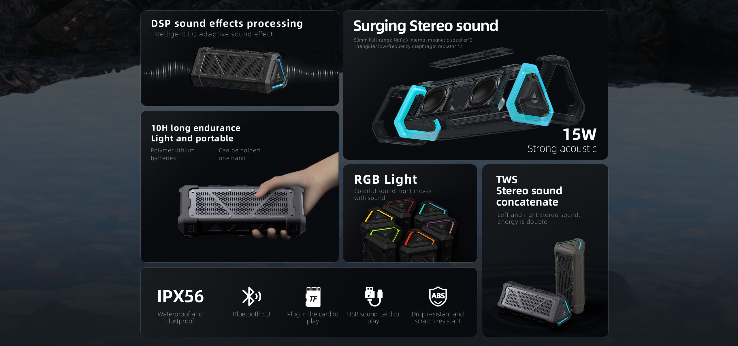 MLOVE ลำโพงบลูทูธพกพา รุ่น P3 | เสียงชัดคุณภาพ Bluetooth Codec AAC กันน้ำ IPX65 ประกันศูนย์ไทย 1ปี - รายละเอียดสินค้า 2