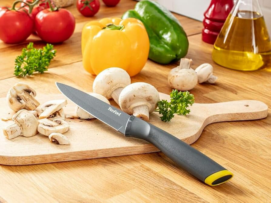 Tefal CW-Fresh Kitchen มีดทำอาหารสแตนเลส เคลือบไทเทเนียม 9/12 ซม. พร้อมปลอกมีด (Titanium Reinforced Coating) - รายละเอียดสินค้า 2