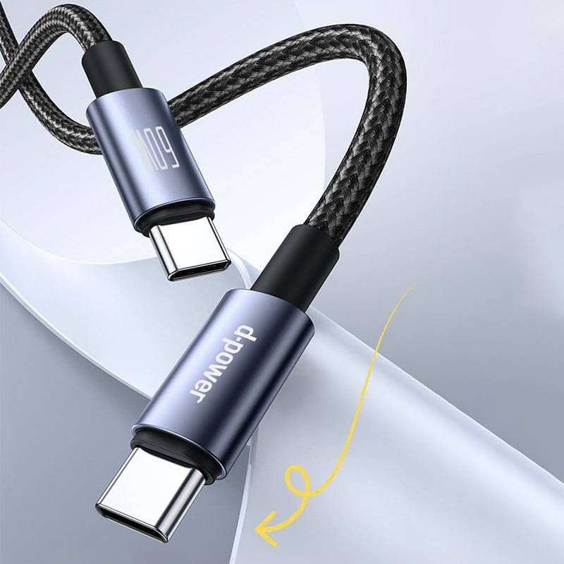 d-power สายชาร์จ Type-C to Type-C 60W รุ่น UB-88 ชิป Ai อัจฉริยะ สายถักไนลอน ทนทาน ยาว 2 เมตร - รายละเอียดสินค้า 27