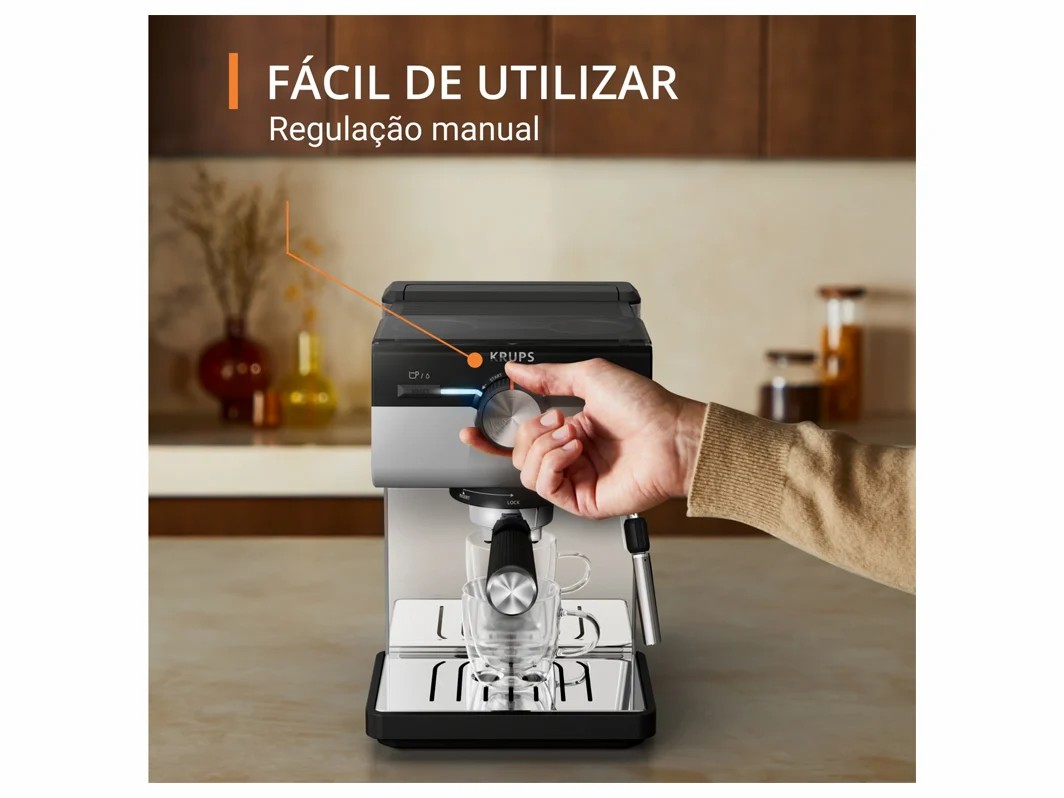 Tefal KRUPS เครื่องชงกาแฟเอสเปรสโซ Authentic+ รุ่น XP384E10 แรงดัน 15 บาร์ ความจุแท็งก์น้ำ 2ลิตร - รายละเอียดสินค้า 5