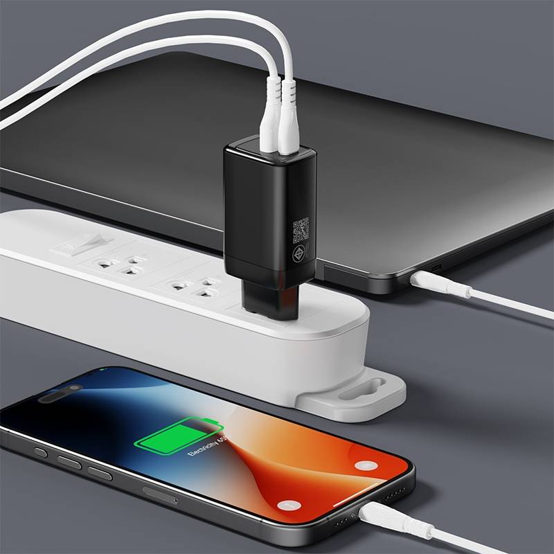 d-power Adapter GaN45W Fast Charger รุ่น AP-44  หัวชาร์จเร็ว PD 45W 2 พอร์ต Type C/USB-A - รายละเอียดสินค้า 4