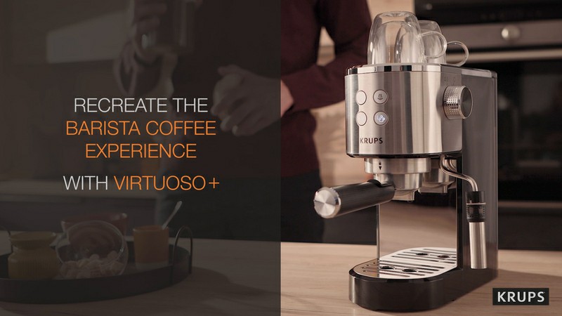 Tefal KRUPS เครื่องชงกาแฟเอสเปรสโซ รุ่น Virtuoso XP444C10 แรงดัน 15บาร์ ระบบThermoblock หัวตีฟองนมและอุ่นได้ - รายละเอียดสินค้า 2