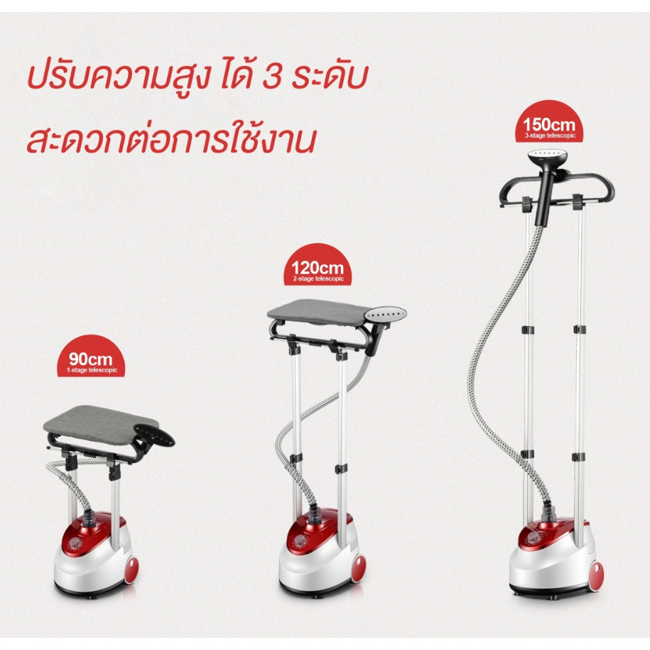 AJ เครื่องพ่นรีดไอน้ำ รุ่น IR-01 ปรับความสูงได้ กำลังไฟ 1800 วัตต์ ความจุแทงค์น้ำ 1.8 ลิตร - รายละเอียดสินค้า 24