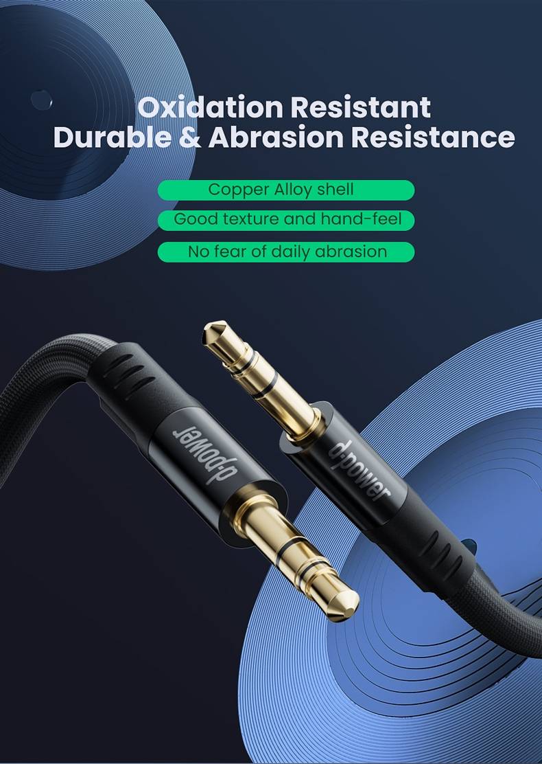 d-power HiFi AUX สายเคเบิ้ลแจ็ค 3.5 มม. 3.5 มม. ชุบเงิน สําหรับกีตาร์ หูฟังรถยนต์ รุ่น D2 ยาว 1.5 M - รายละเอียดสินค้า 17