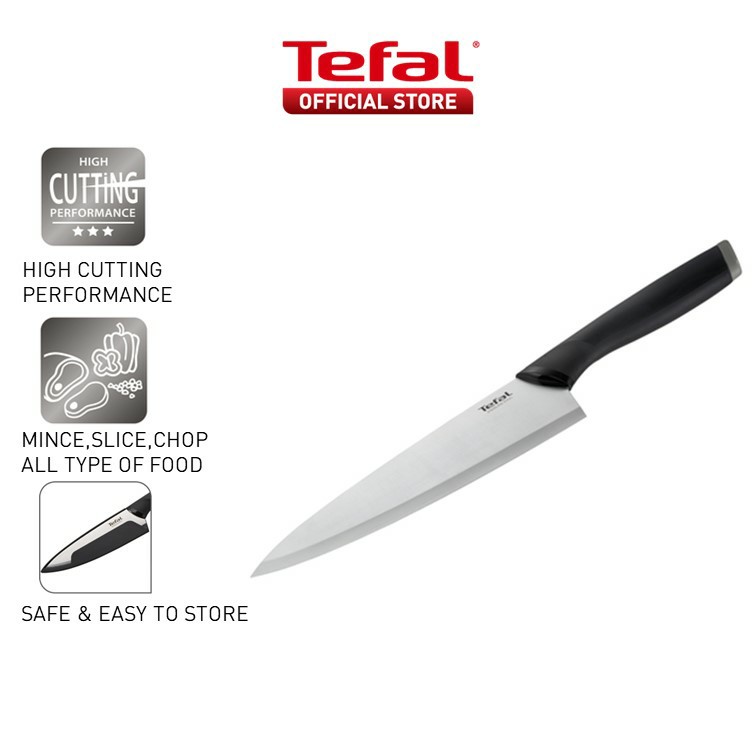 Tefal มีดสเตนเลสทำอาหาร พร้อมปลอกมีด Comfort Kitchen ขนาด 20 Cm K2213204 - รายละเอียดสินค้า 2