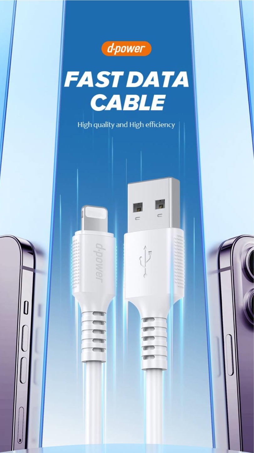 d-power สายชาร์จเร็ว 3AMax รุ่น QU-C12 / CB-C02 | USB to IP, Type-C, Micro ยาว1เมตร Qmax - รายละเอียดสินค้า 44
